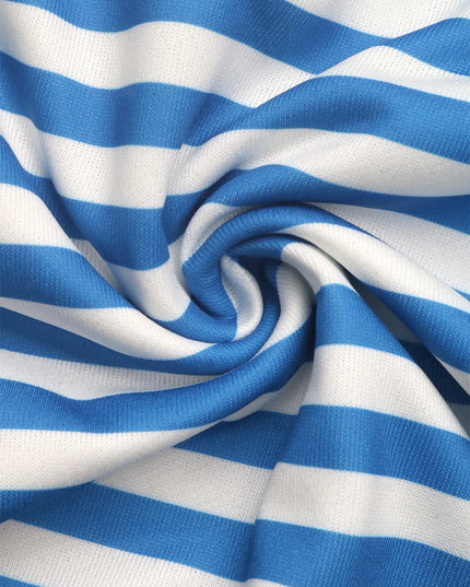 Striped Quarter Zip Long Sleeve Hoodie