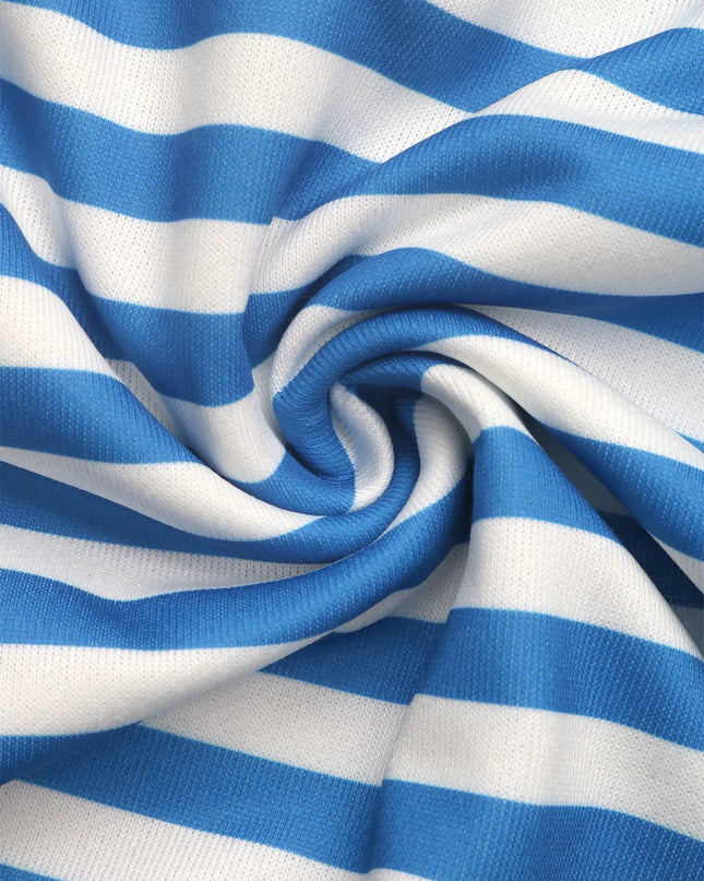 Striped Quarter Zip Long Sleeve Hoodie