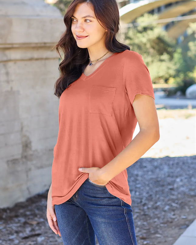 Basic Bae Bamboo Full Size V-Neck Short Sleeve T-Shirt