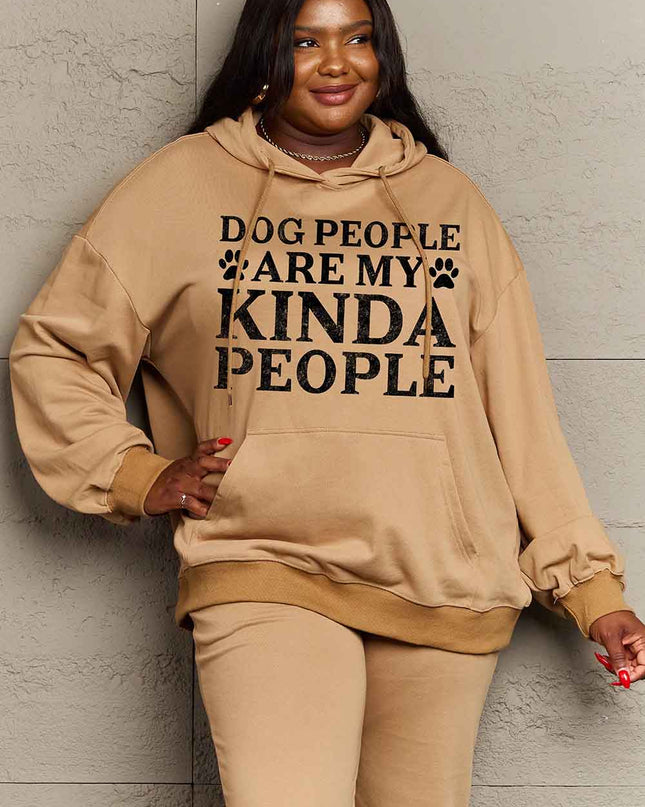 Simply Love Simply Love Full Size Dog Paw Slogan Graphic Hoodie Mocha