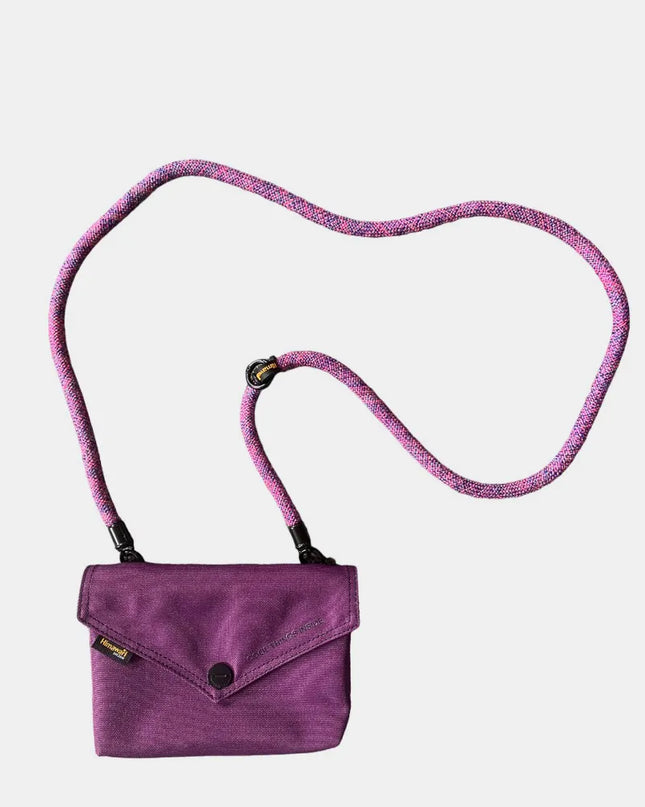Himawari Solid Color Envelope Shape Crossbody Bag with Removable Strap Purple One Size