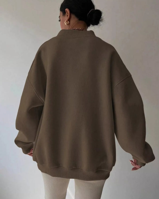 Dropped Shoulder Long Sleeve Oversized Sweatshirt