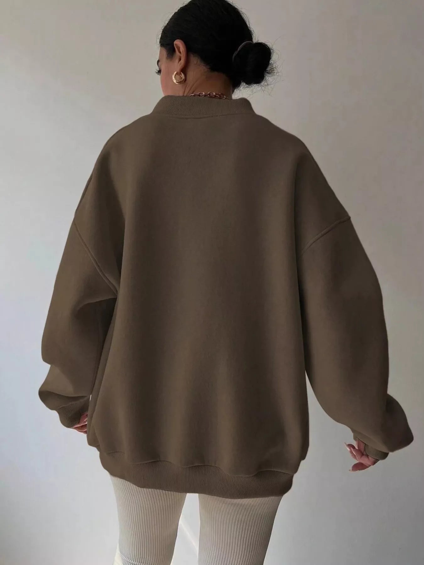 Dropped Shoulder Long Sleeve Oversized Sweatshirt