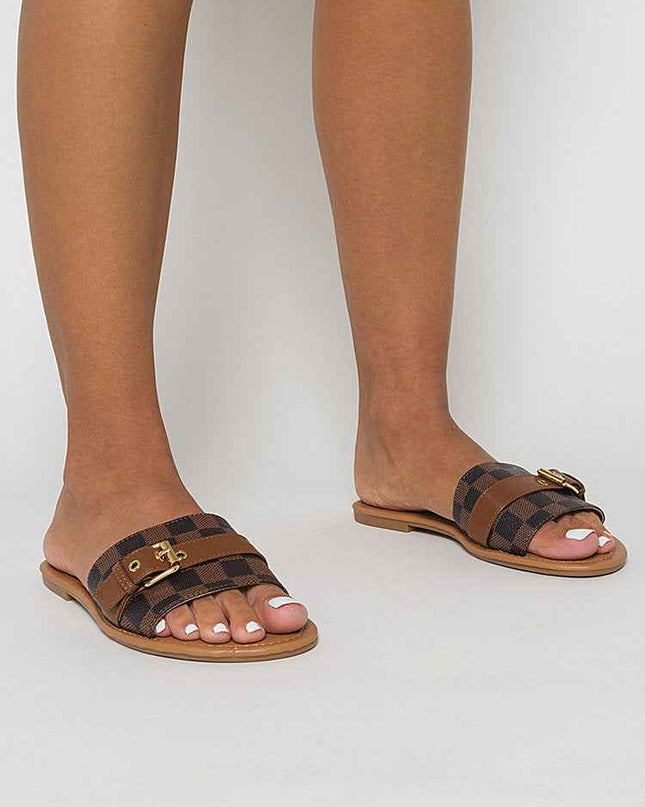 Open Toe Flat Sandals