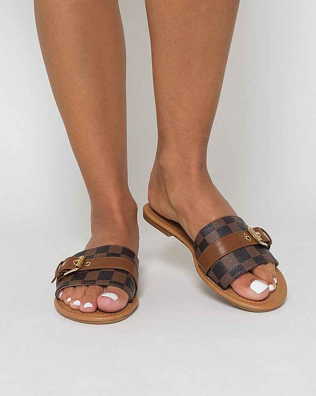 Open Toe Flat Sandals